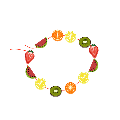ELW4076Lacing Blocks - Fruits