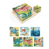 Wooden Cubes Blocks -Dino