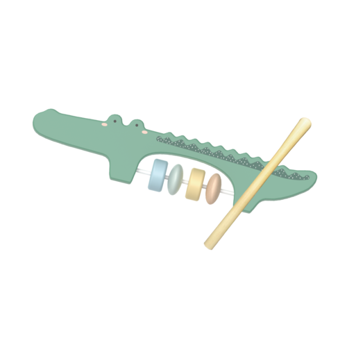 Crocodile Wooden Rattle